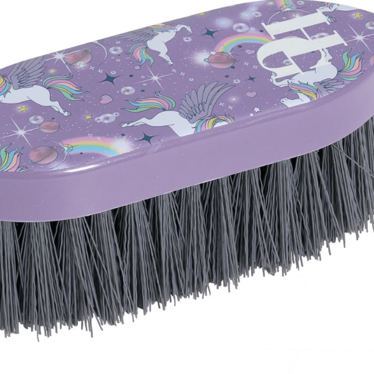 Enhjørning- Ryggbørste lilla med motiv 